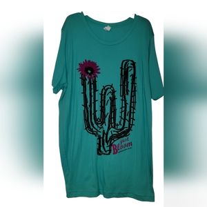 Green Cactus Tee, Size Large